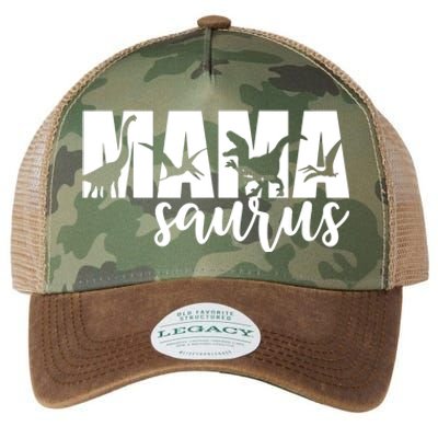 MamaSaurus T rex Dinosaur Funny Mama Saurus Mother's Day Legacy Tie Dye Trucker Hat