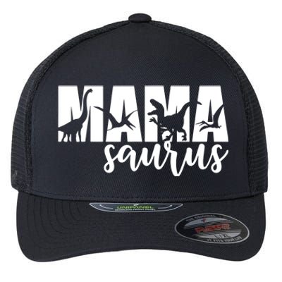 MamaSaurus T rex Dinosaur Funny Mama Saurus Mother's Day Flexfit Unipanel Trucker Cap