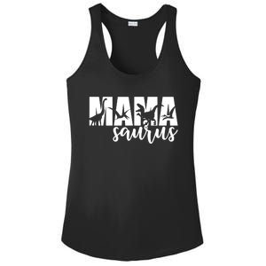 MamaSaurus T rex Dinosaur Funny Mama Saurus Mother's Day Ladies PosiCharge Competitor Racerback Tank