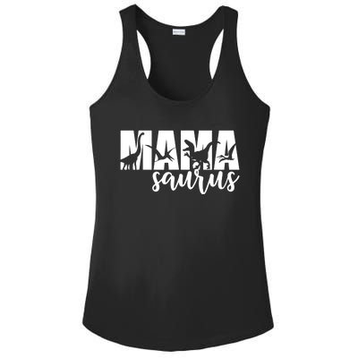 MamaSaurus T rex Dinosaur Funny Mama Saurus Mother's Day Ladies PosiCharge Competitor Racerback Tank