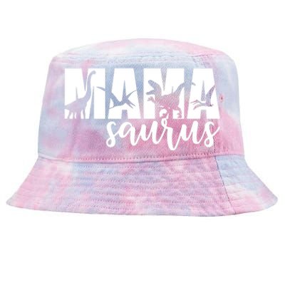 MamaSaurus T rex Dinosaur Funny Mama Saurus Mother's Day Tie-Dyed Bucket Hat