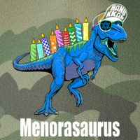 Menorasaurus T Rex Hanukkah Funny Dino Legacy Tie Dye Trucker Hat