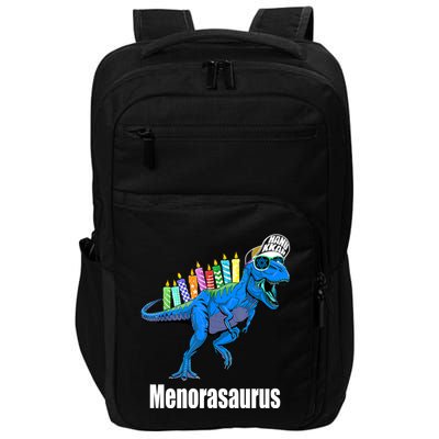 Menorasaurus T Rex Hanukkah Funny Dino Impact Tech Backpack