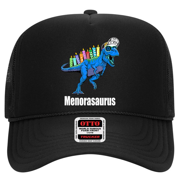 Menorasaurus T Rex Hanukkah Funny Dino Trucker Hat