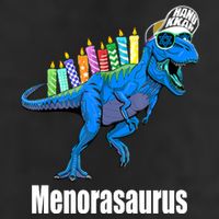 Menorasaurus T Rex Hanukkah Funny Dino Trucker Hat