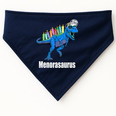 Menorasaurus T Rex Hanukkah Funny Dino USA-Made Doggie Bandana