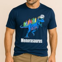 Menorasaurus T Rex Hanukkah Funny Dino Performance Shirt