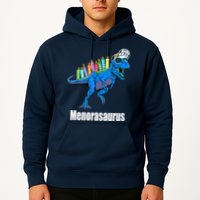 Menorasaurus T Rex Hanukkah Funny Dino Hoodie