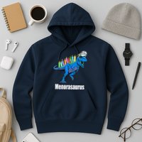 Menorasaurus T Rex Hanukkah Funny Dino Hoodie