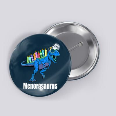 Menorasaurus T Rex Hanukkah Funny Dino Button