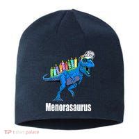 Menorasaurus T Rex Hanukkah Funny Dino Sustainable Beanie