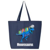 Menorasaurus T Rex Hanukkah Funny Dino 25L Jumbo Tote