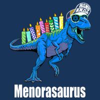 Menorasaurus T Rex Hanukkah Funny Dino Baby Bodysuit