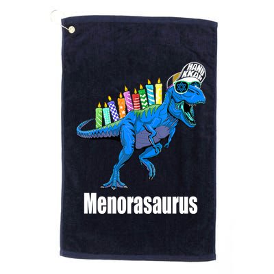 Menorasaurus T Rex Hanukkah Funny Dino Golf Towel