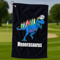 Menorasaurus T Rex Hanukkah Funny Dino Golf Towel
