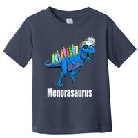 Menorasaurus T Rex Hanukkah Funny Dino Toddler T-Shirt