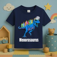 Menorasaurus T Rex Hanukkah Funny Dino Toddler T-Shirt