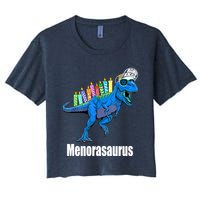 Menorasaurus T Rex Hanukkah Funny Dino Crop Top