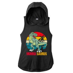 Mommasaurus T Rex Dinosaur Family Matching Momma Saurus Gift Ladies PosiCharge Tri-Blend Wicking Draft Hoodie Tank