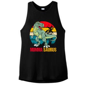 Mommasaurus T Rex Dinosaur Family Matching Momma Saurus Gift Ladies PosiCharge Tri-Blend Wicking Tank