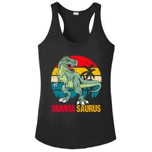 Mommasaurus T Rex Dinosaur Family Matching Momma Saurus Gift Ladies PosiCharge Competitor Racerback Tank