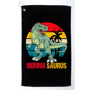 Mommasaurus T Rex Dinosaur Family Matching Momma Saurus Gift Platinum Collection Golf Towel