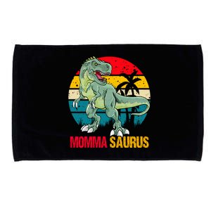 Mommasaurus T Rex Dinosaur Family Matching Momma Saurus Gift Microfiber Hand Towel