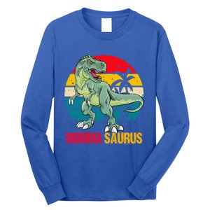 Mommasaurus T Rex Dinosaur Family Matching Momma Saurus Gift Long Sleeve Shirt