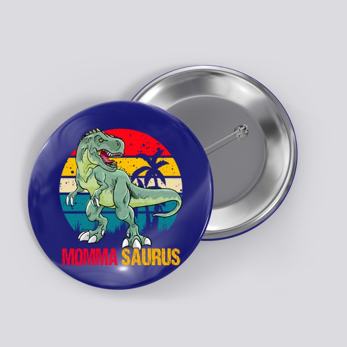 Mommasaurus T Rex Dinosaur Family Matching Momma Saurus Gift Button