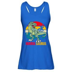 Mommasaurus T Rex Dinosaur Family Matching Momma Saurus Gift Ladies Essential Flowy Tank