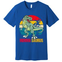 Mommasaurus T Rex Dinosaur Family Matching Momma Saurus Gift Premium T-Shirt