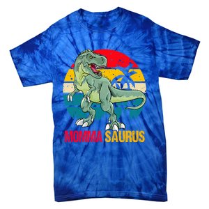 Mommasaurus T Rex Dinosaur Family Matching Momma Saurus Gift Tie-Dye T-Shirt