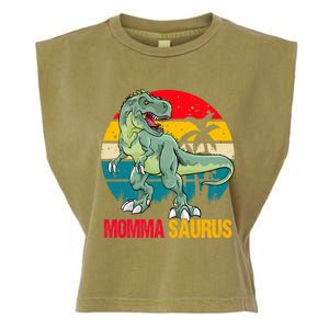 Mommasaurus T Rex Dinosaur Family Matching Momma Saurus Gift Garment-Dyed Women's Muscle Tee