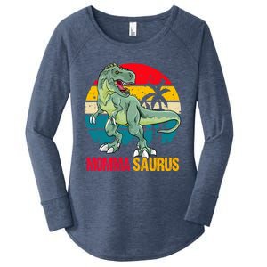 Mommasaurus T Rex Dinosaur Family Matching Momma Saurus Gift Women's Perfect Tri Tunic Long Sleeve Shirt