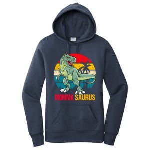 Mommasaurus T Rex Dinosaur Family Matching Momma Saurus Gift Women's Pullover Hoodie