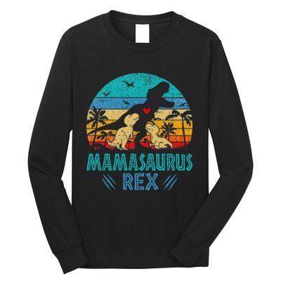 Mamasaurus T Rex Dinosaur Mama Saurus Long Sleeve Shirt