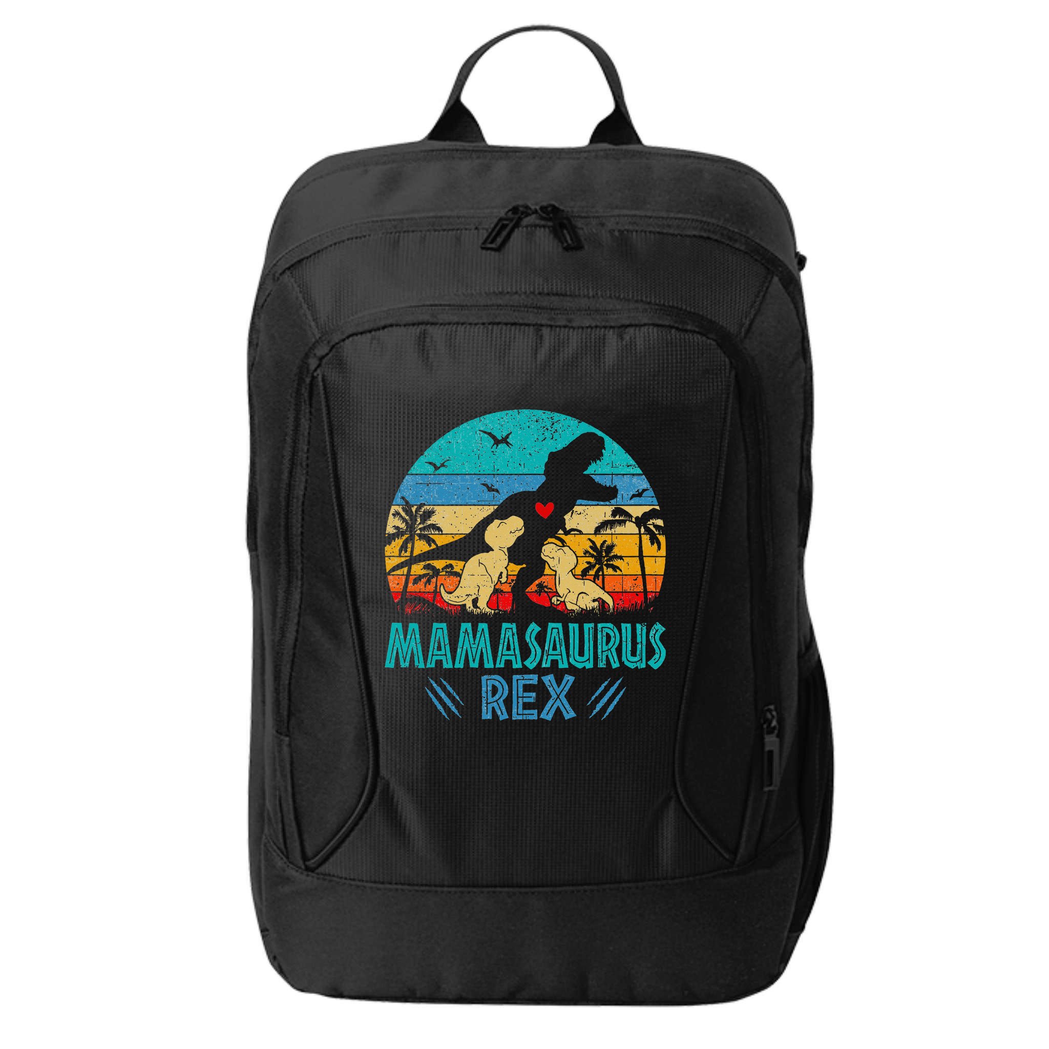 Mamasaurus T Rex Dinosaur Mama Saurus City Backpack