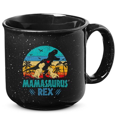 Mamasaurus T Rex Dinosaur Mama Saurus 15oz Campfire Ceramic Mug