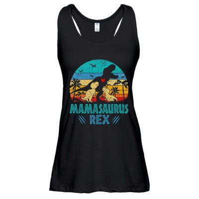 Mamasaurus T Rex Dinosaur Mama Saurus Ladies Essential Flowy Tank