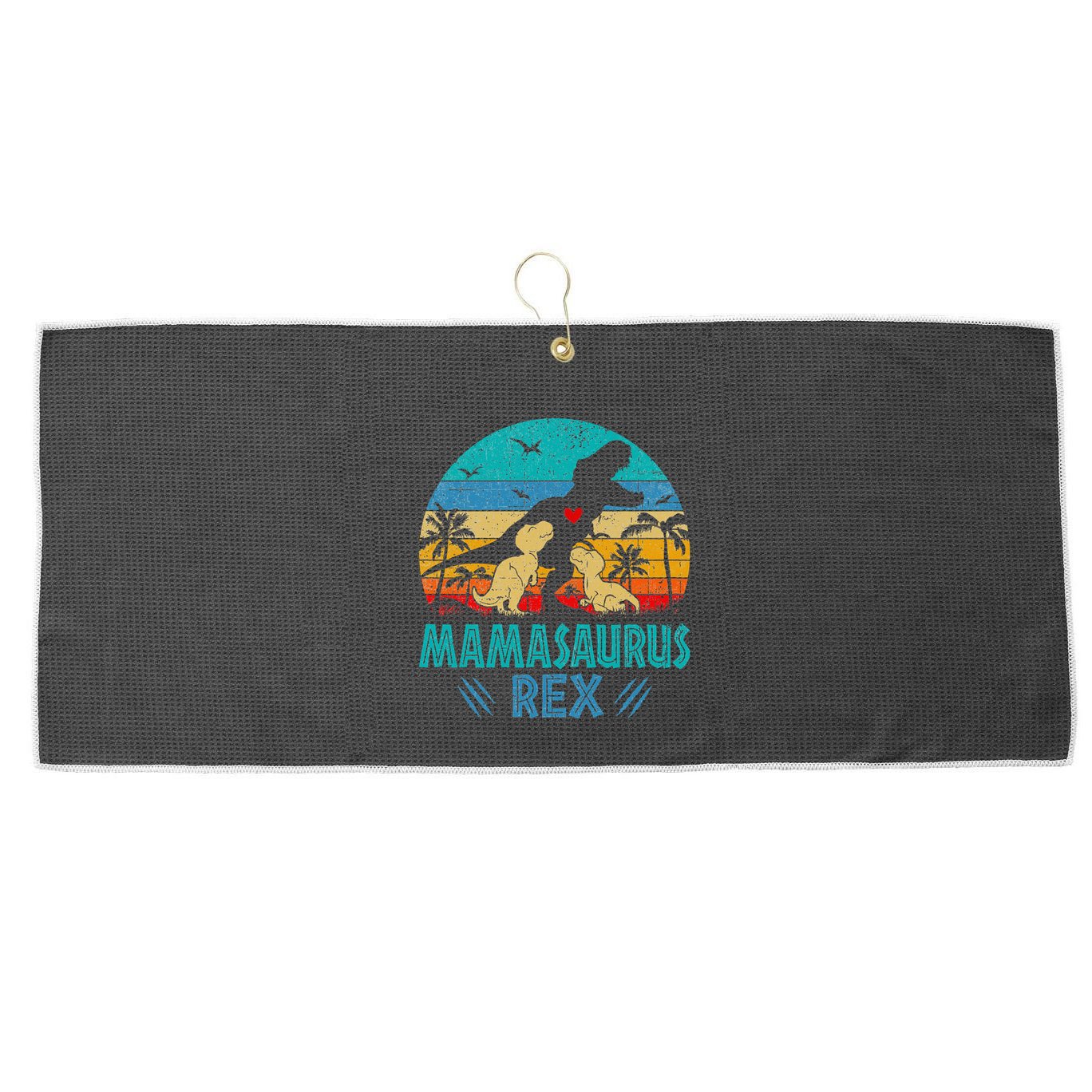 Mamasaurus T Rex Dinosaur Mama Saurus Large Microfiber Waffle Golf Towel