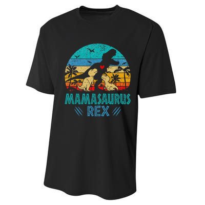 Mamasaurus T Rex Dinosaur Mama Saurus Performance Sprint T-Shirt