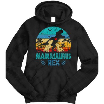 Mamasaurus T Rex Dinosaur Mama Saurus Tie Dye Hoodie