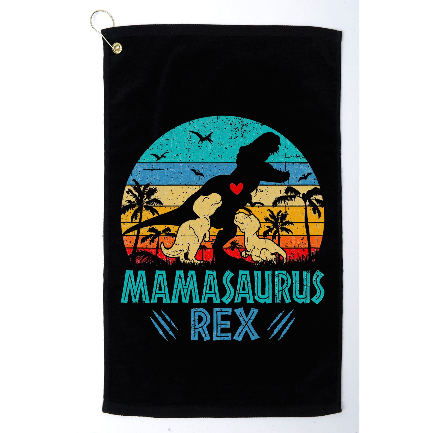 Mamasaurus T Rex Dinosaur Mama Saurus Golf Towel