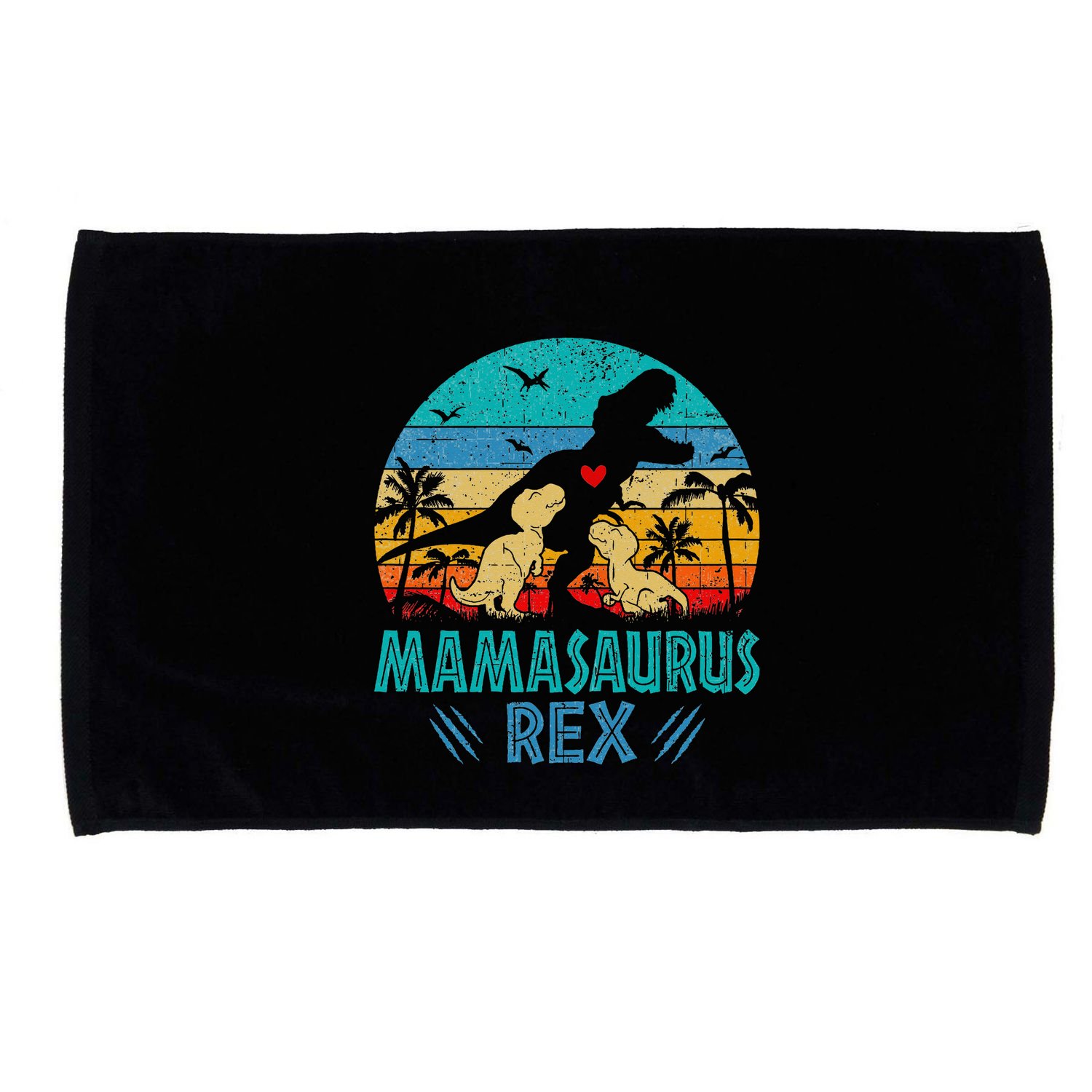 Mamasaurus T Rex Dinosaur Mama Saurus Microfiber Hand Towel