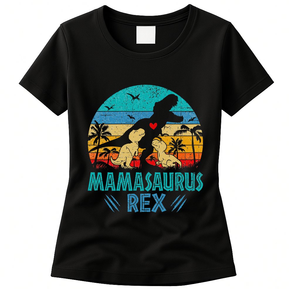 Mamasaurus T Rex Dinosaur Mama Saurus Womens T-Shirt