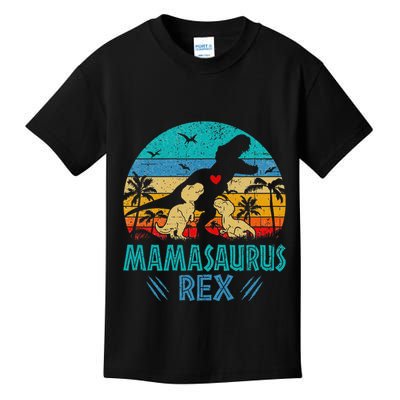 Mamasaurus T Rex Dinosaur Mama Saurus Kids T-Shirt