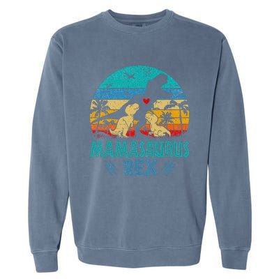 Mamasaurus T Rex Dinosaur Mama Saurus Garment-Dyed Sweatshirt