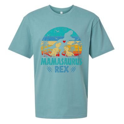 Mamasaurus T Rex Dinosaur Mama Saurus Sueded Cloud Jersey T-Shirt