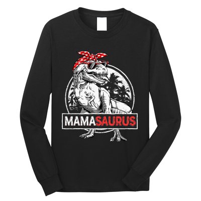 Mamasaurus T Rex Dinosaur Funny Mama Saurus Long Sleeve Shirt