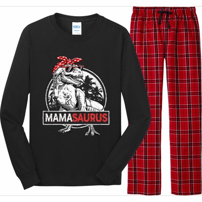 Mamasaurus T Rex Dinosaur Funny Mama Saurus Long Sleeve Pajama Set